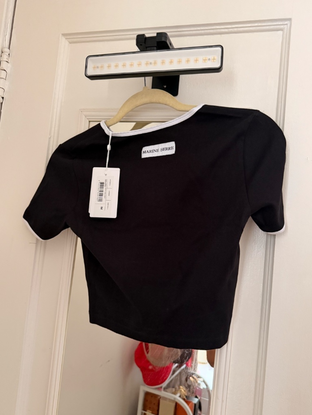 Marine Serre Black Cropped Top - Picture 2 of 3